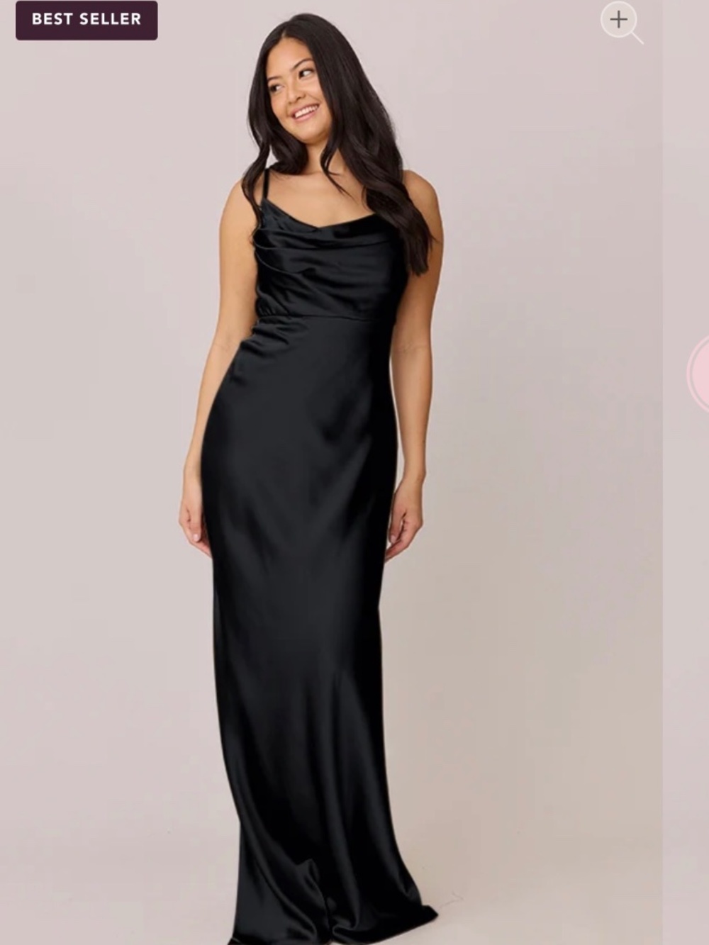 Revelry Skye Satin Dress - Black